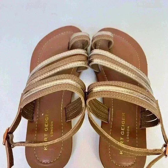 NEW! Kurt Geiger London Leather Mini Deliah Sandals - Picture 5 of 6